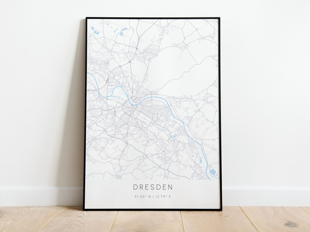 Dresden Stadtkarte | Druck | Poster