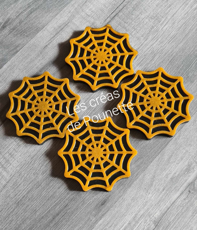 Lot de 4 dessous de verre Halloween
