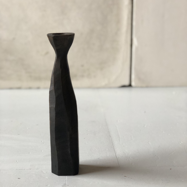 Bougeoir noir chêne 