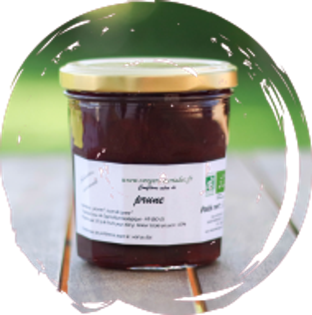 Confiture extra de prune pot de 370 g