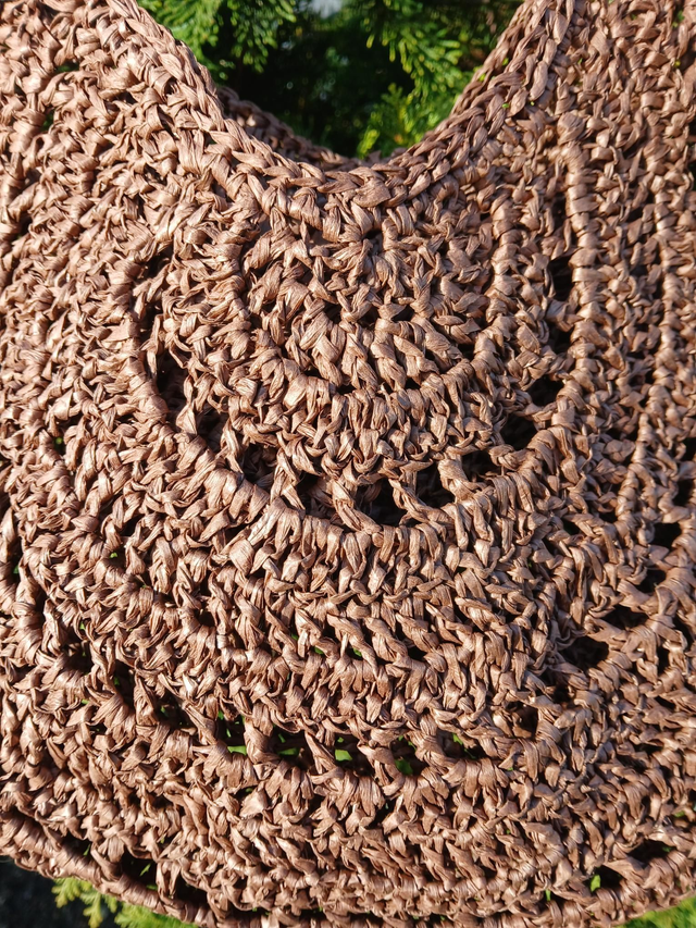 Sac à main bohème en crochet- raphia -fait main