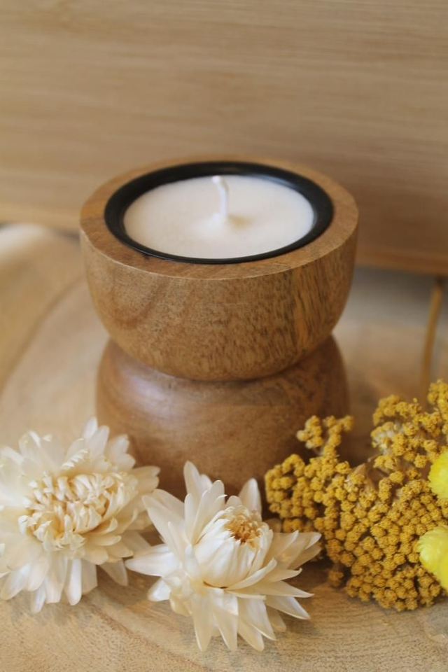 Bougie Coulée en bois