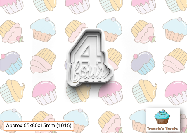 Numbers with text Fondant/cookie stamps with cutters