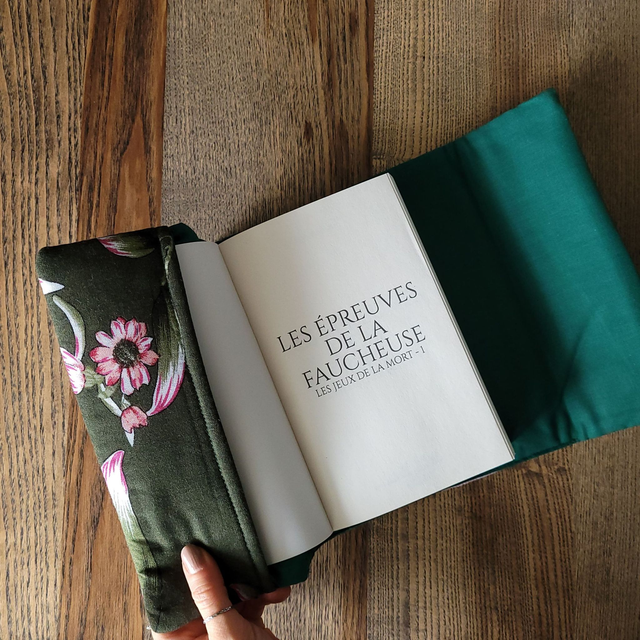 Protège livre amovible M - Fleurs