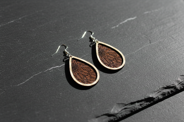 BOUCLE D'OREILLE N°13 : Goutte florale #1