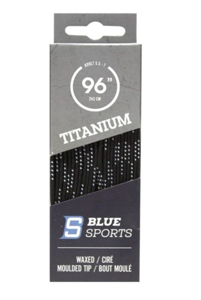 Jääkiekkoluistimen nauha Blue Titanium musta