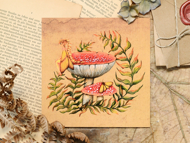 &quot;Amanita Fairy&quot; postcard