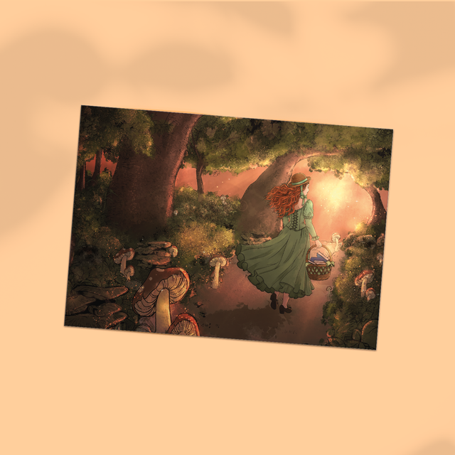 🆕 Carte postale A6 CERCLE DE CHAMPIGNONS