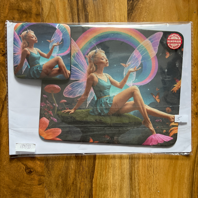 Fairy mouse mat and coaster