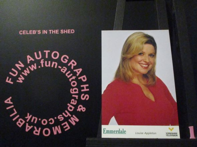 Emily Symons (Louise Appleton) Original Emmerdale Yorkshire Tv Logo Cast Card (1)
