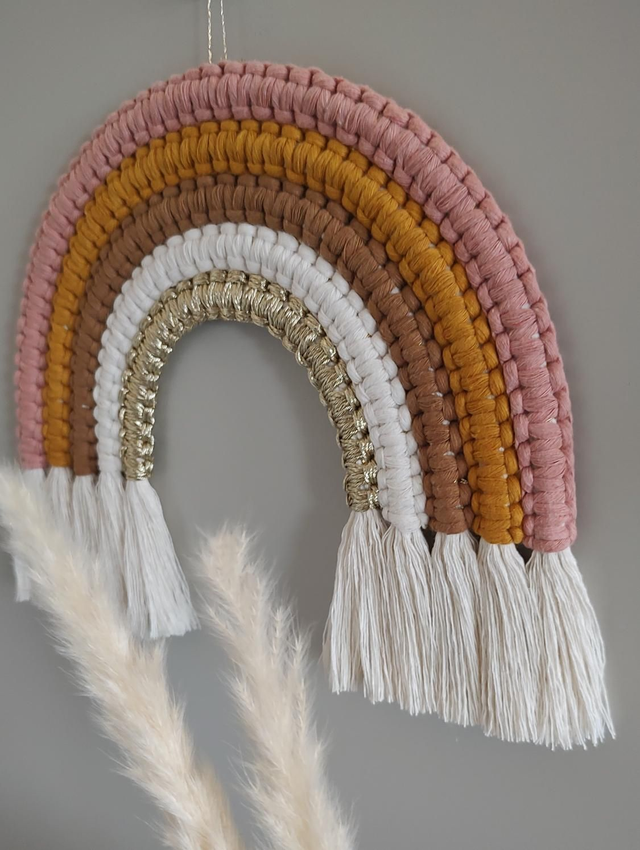 Arc-en-ciel macramé - Déco murale bohème - JADE
