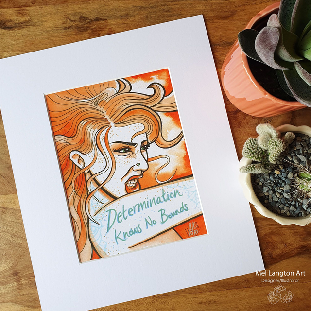 Determination Knows No Bounds - Empowering Limited Edition Giclée Print