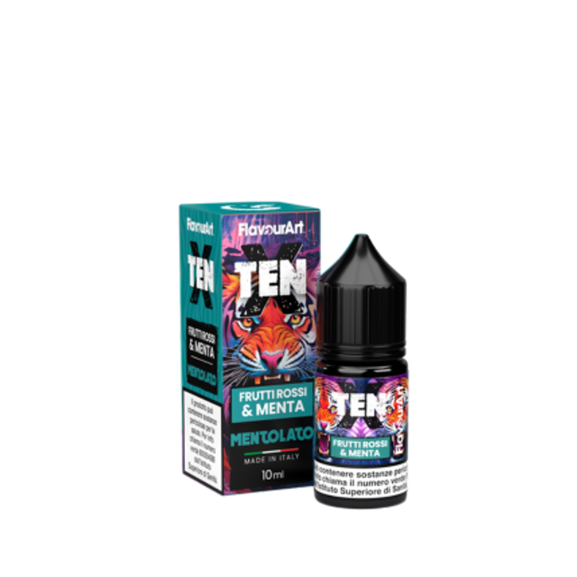 FLAVOURART Ten X frutti Rossi &amp; Menta MINI SHOT 10/30 10ml EAN8058611847486