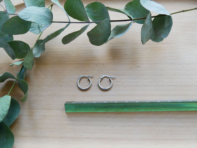 Créoles argentées mini 15mm