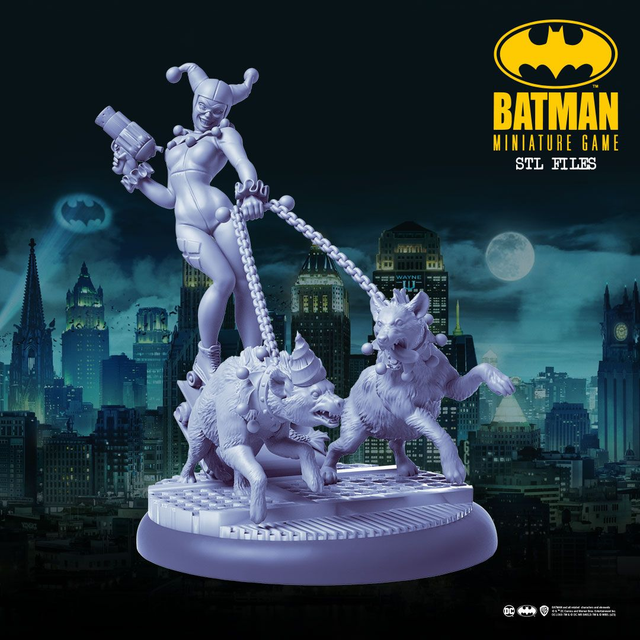 Harley Quinn &amp; Her Hyenas - 40mm (Knight Models)