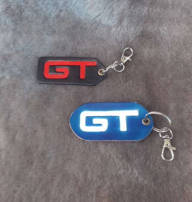 Porte clé cuir Mustang Gt