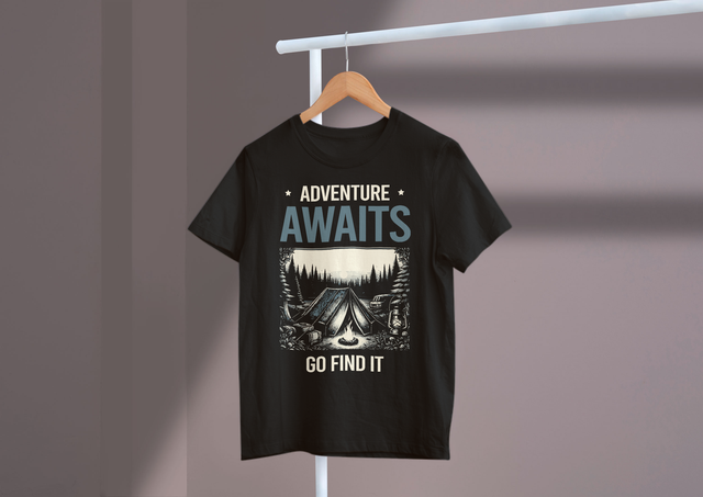 Adventure Awaits Go Find It Nature Exploration Adventure. Abenteuer erwartet Sie. Finden Sie es. Naturerkundungsabenteuer