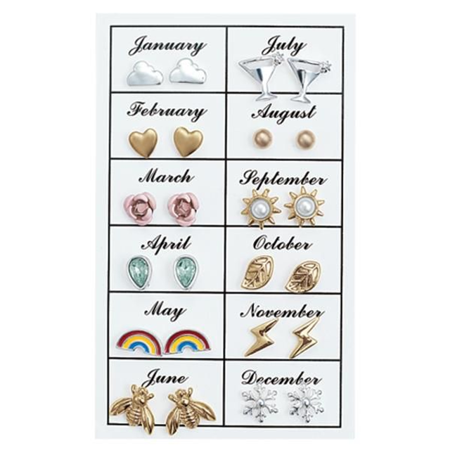 12 Paar Ohrstecker Set,