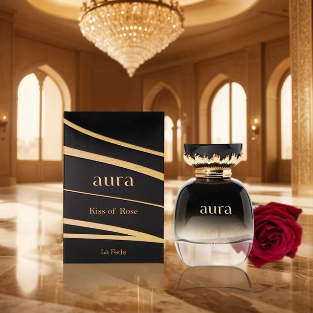 Khadlaj Aura kiss of rose - EDP 90ml (Feminino)