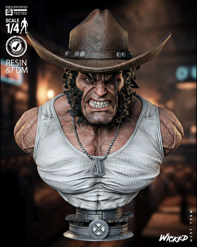 BUSTE PORTRAIT LOGAN WOLVERINE série X-men comics