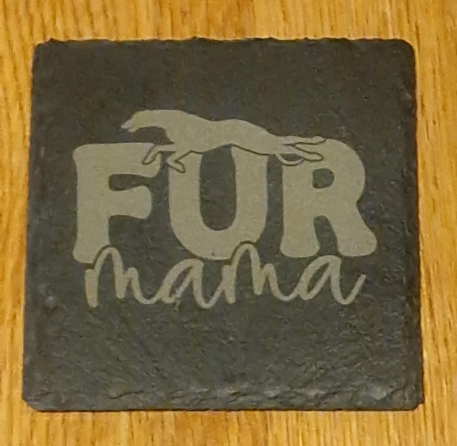 Slate coaster - Fur Mama