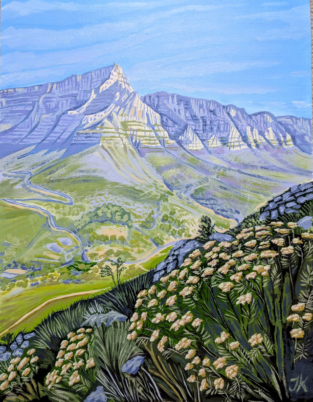 Table Mountain Cape Town - Original Oil Painting