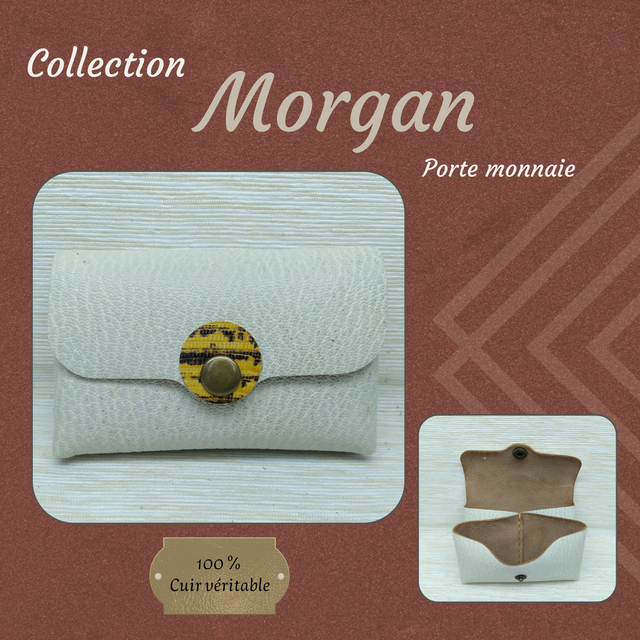 MORGAN Porte monnaie et Carte - Crème