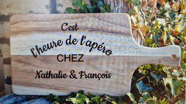 Plateau sur pied manche 20x40 cm