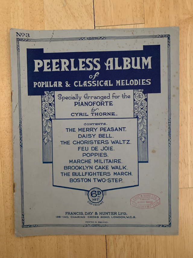 Peerless Album of Popular and Classical Melodies No. 3 Specially arranged piano
