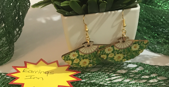 Mixed Colour Wood Earrings- MWD92