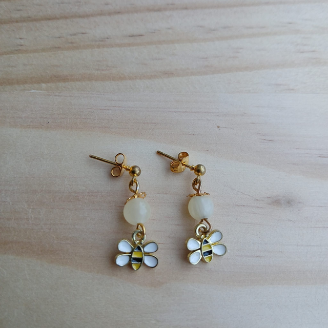 Oorbellen "Honey Bee" met Calciet (3.030)