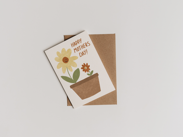 "Happy Mothers Day!" Smiley Flowers Card