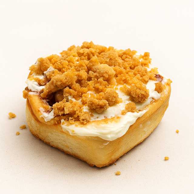 Cinnamon rolls façon crumble aux pommes