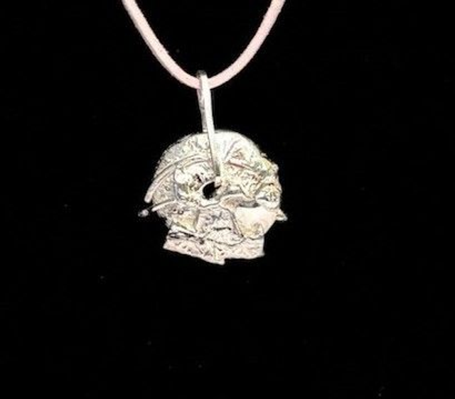 Raw Fused Silver Pendant – Organic Recycled Sterling Silver 