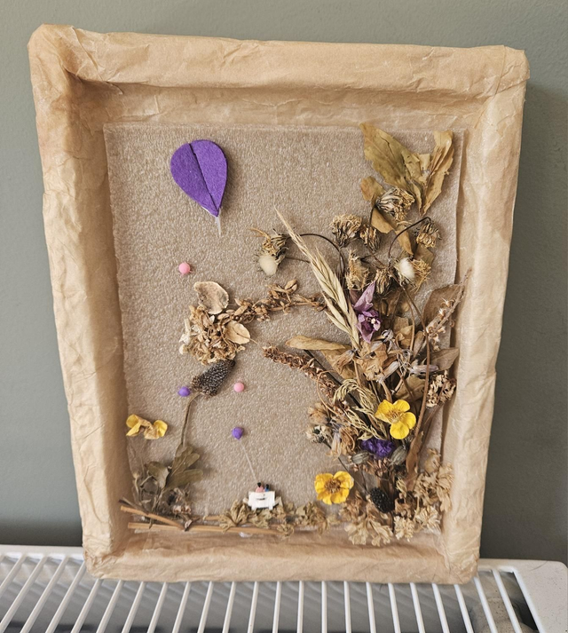 "Lovers Balloon" Dried Flowers ECO Handmade Frame Table Decor
