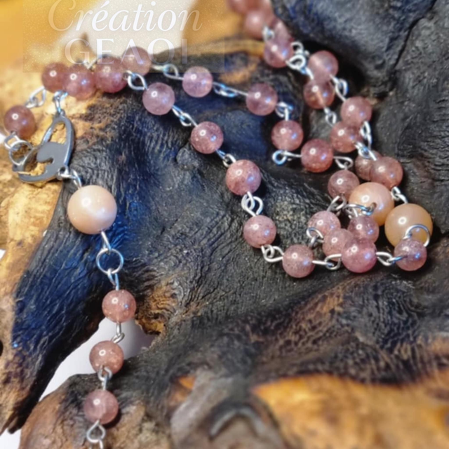 Quartz fraise et Pierre de Soleil