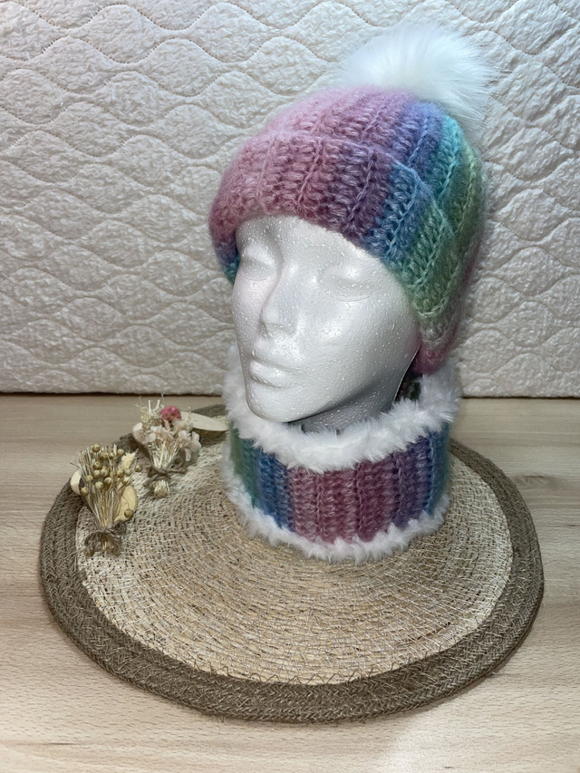 Ensemble bonnet / tour de cou