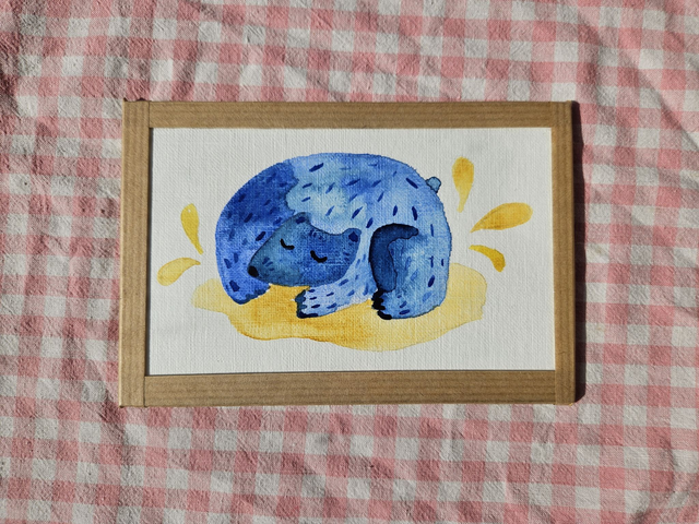 Ours bleu - Original encadré