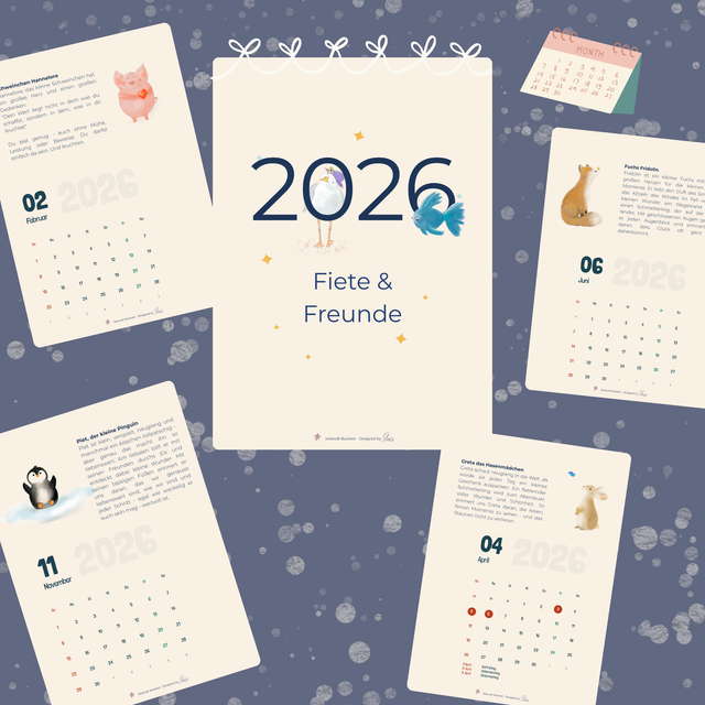 Kalender Fiete & Freunde 2026 (ArtNR.KA0024)