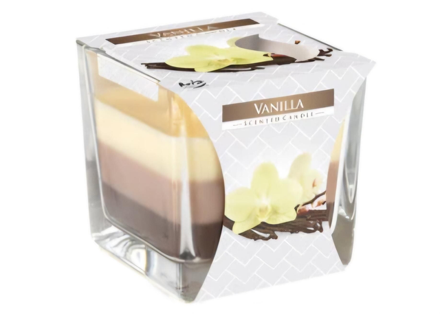 Bougie en pot arc-en-ciel - Vanille