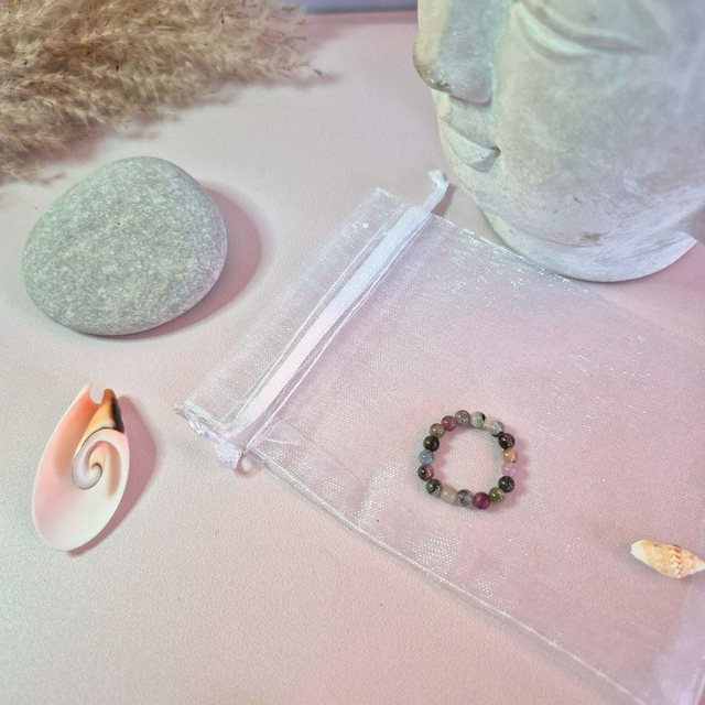 Bague ESSENTIA – Tourmaline Multicolore naturelle (Brésil)