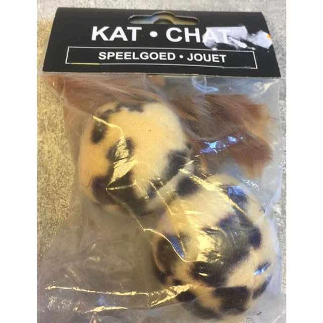 Kat Chat pluche bal met veer