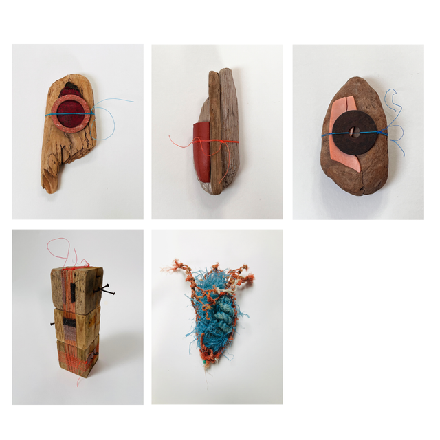 Strandline - 5 Abstract art greeting cards