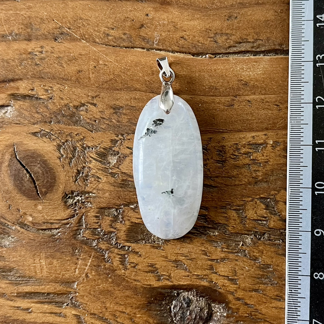 Pendentif en Péristérite et bélière argent 