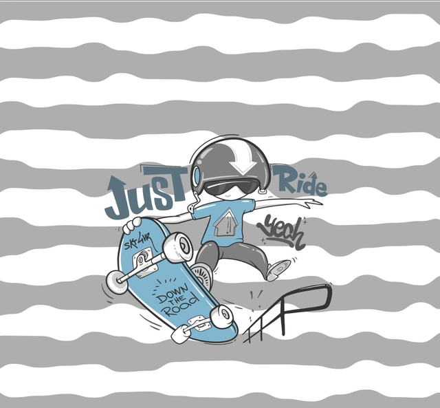 French Terry Panel 50x50 Skater