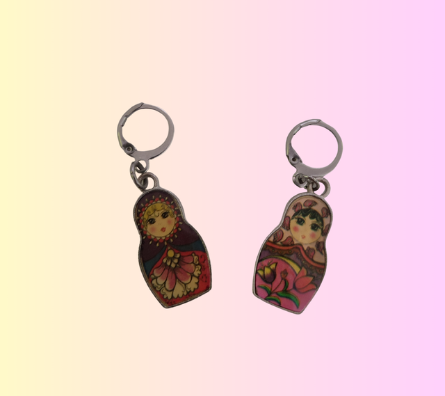 B Trois marqueurs de maille à fermoir Jolie Matriochka