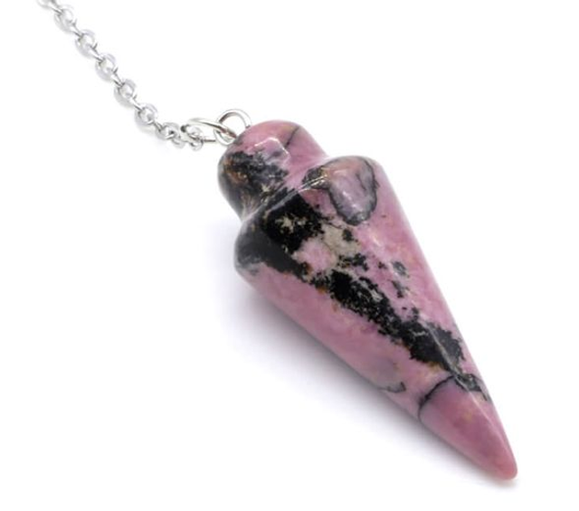 Pendule goutte Rhodonite 