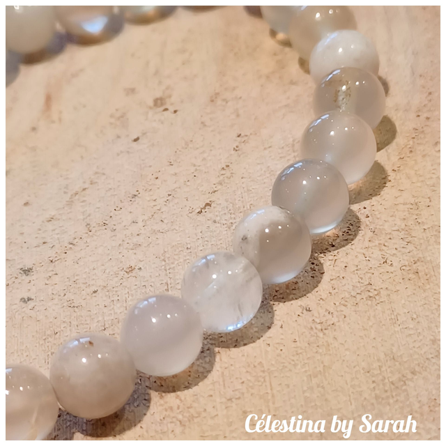 Bracelet Agate Fleur 6mm Taille Dame