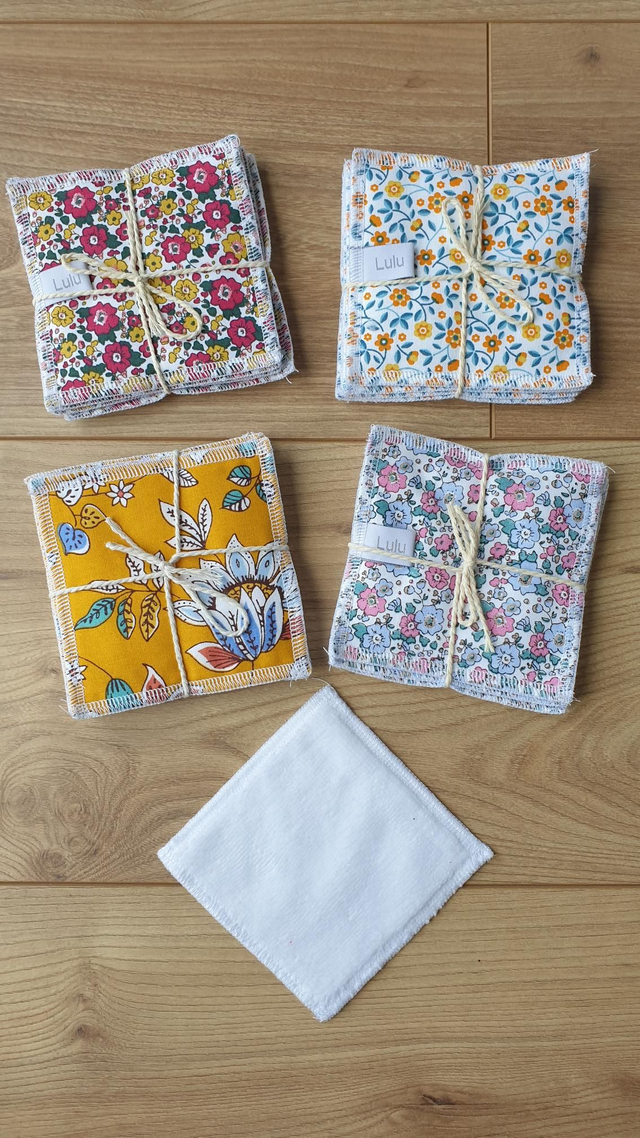 Lot de 4 cotons démaquillants 