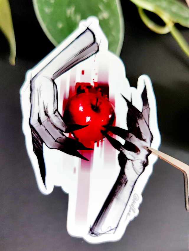 Rotten apple Hands waterproof sticker